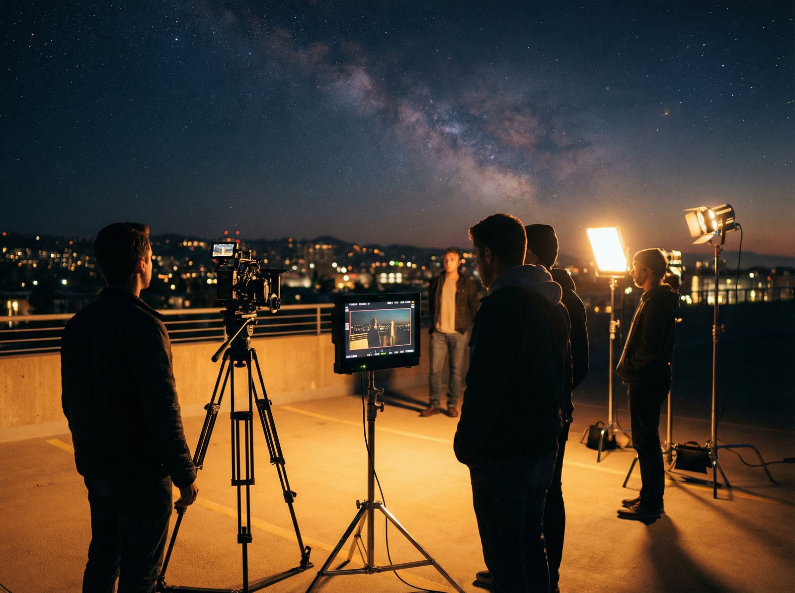 校花传媒夜景拍摄传媒教程
